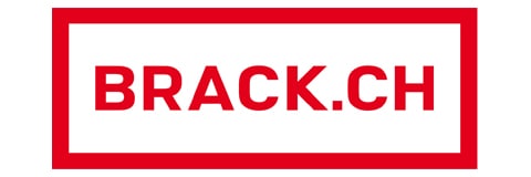 Logo de BRACK.CH dans un encadré rouge