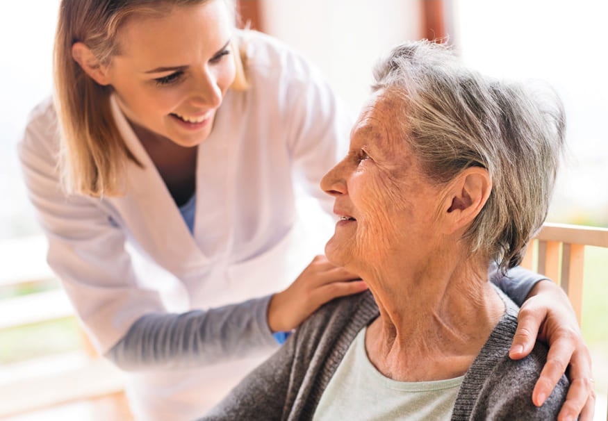 nurse and elderly person